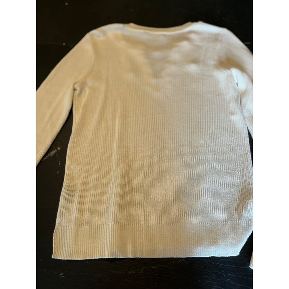 Lauren Ralph Lauren Cream Lace Up Sweater Women's‎ Knit Pullover - Picture 9 of 9